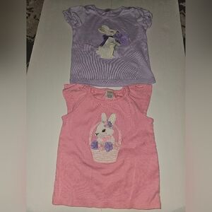 2 GYMBOREE Bunny Shirt — 4T Pink Purple